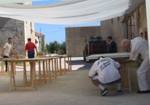 Antonio Garc�a, preparando el evento