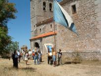 Saliendo la procesi�n desde la Iglesia.